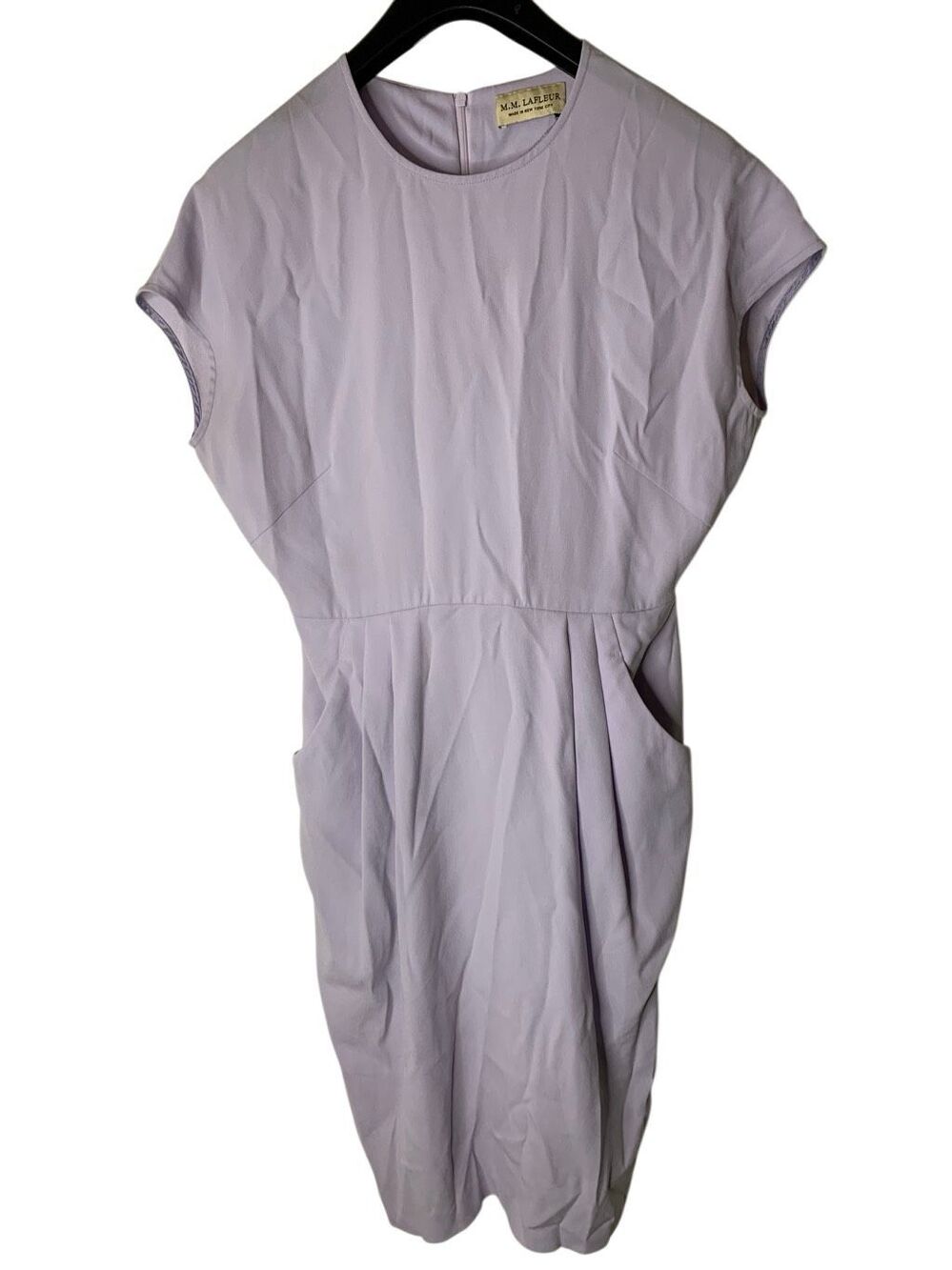 M.M. Lafleur lilac purple cap-sleeve dress women's size 10